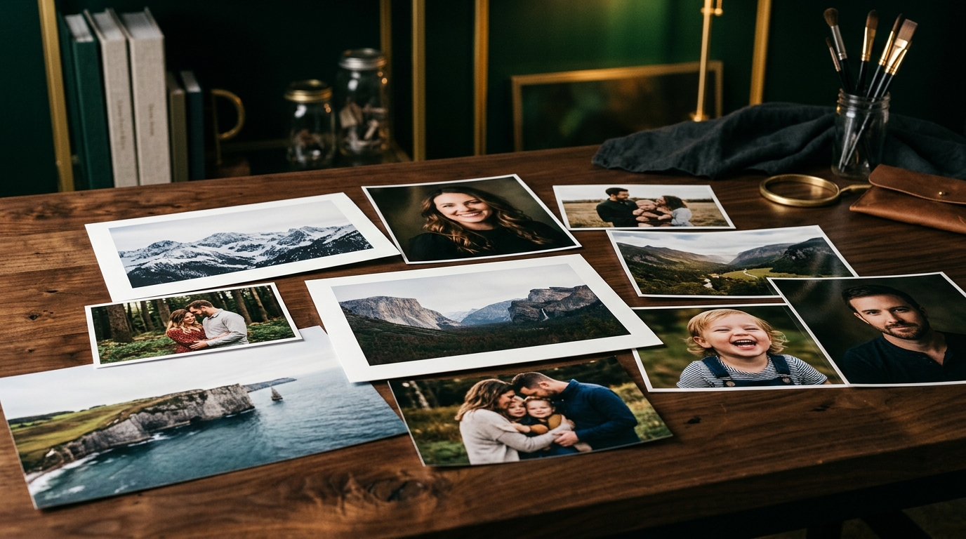 Farklı ölçülerde profesyonel fotoğraf baskıları ve çerçeveli tablolar